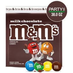 M&M's Party Size Milk Chocolate Candy - 38oz