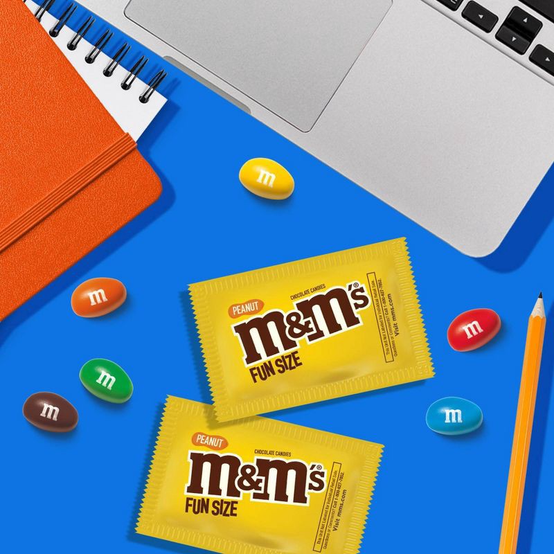 slide 5 of 12, M&M's Peanut Fun Size Chocolate Candy - 10.57oz, 10.57 oz