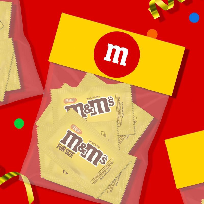 slide 6 of 12, M&M's Peanut Fun Size Chocolate Candy - 10.57oz, 10.57 oz