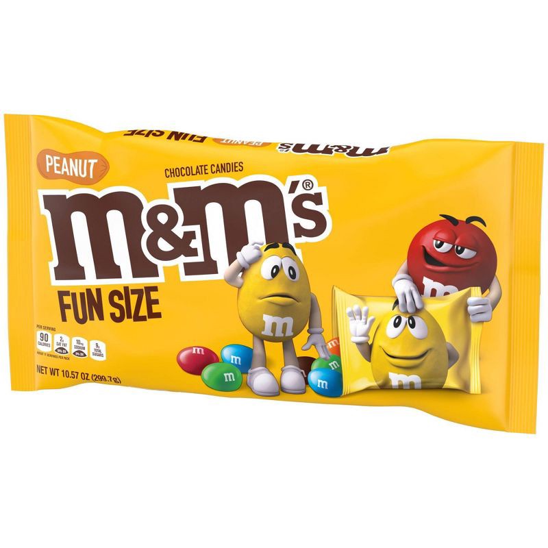 slide 10 of 12, M&M's Peanut Fun Size Chocolate Candy - 10.57oz, 10.57 oz
