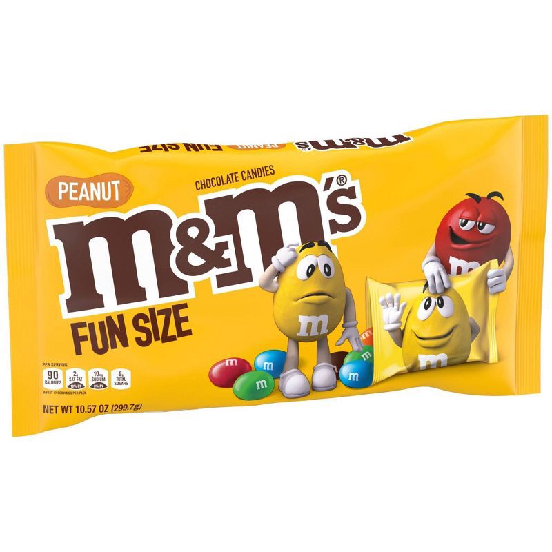 slide 11 of 12, M&M's Peanut Fun Size Chocolate Candy - 10.57oz, 10.57 oz