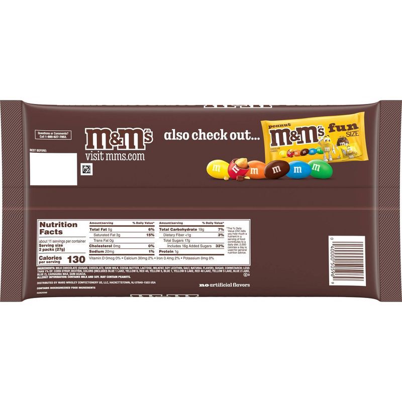 slide 11 of 12, M&M's Fun Size Milk Chocolate Candy - 10.53oz, 10.53 oz