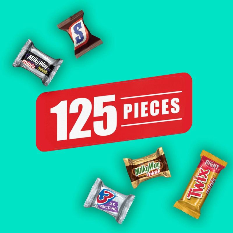 slide 5 of 8, Mars Minis Chocolate Favorites Variety Pack - 125ct/35.24oz, 125 ct, 35.24 oz
