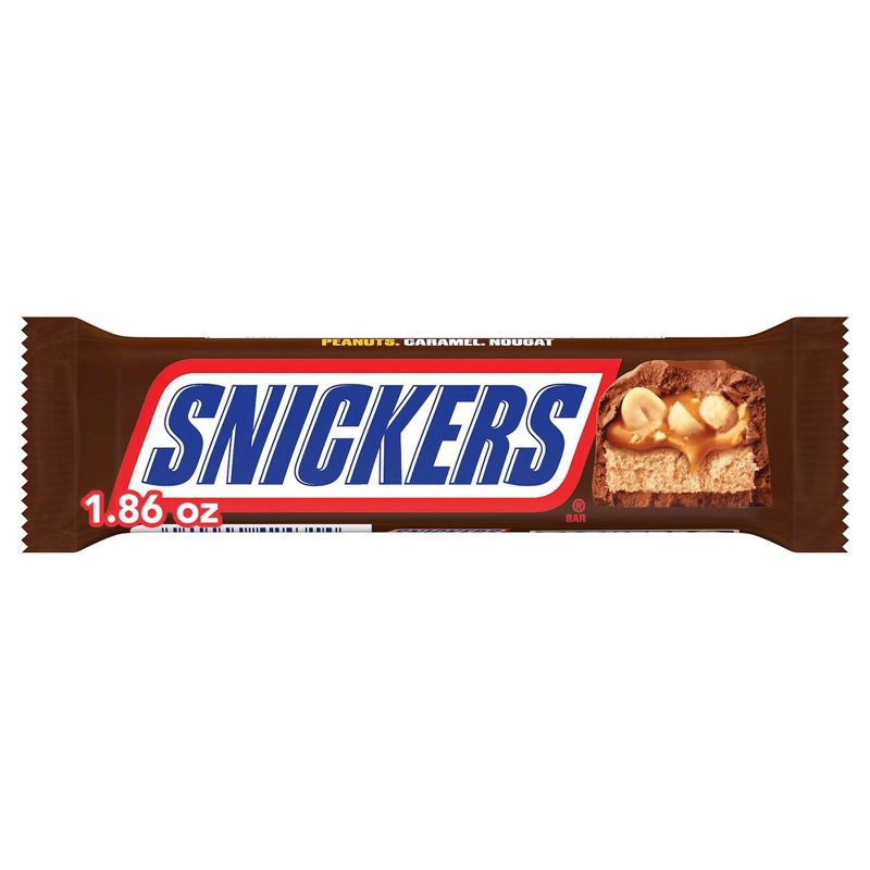 slide 1 of 10, Snickers Full Size Chocolate Candy Bar - 1.86oz, 1.86 oz