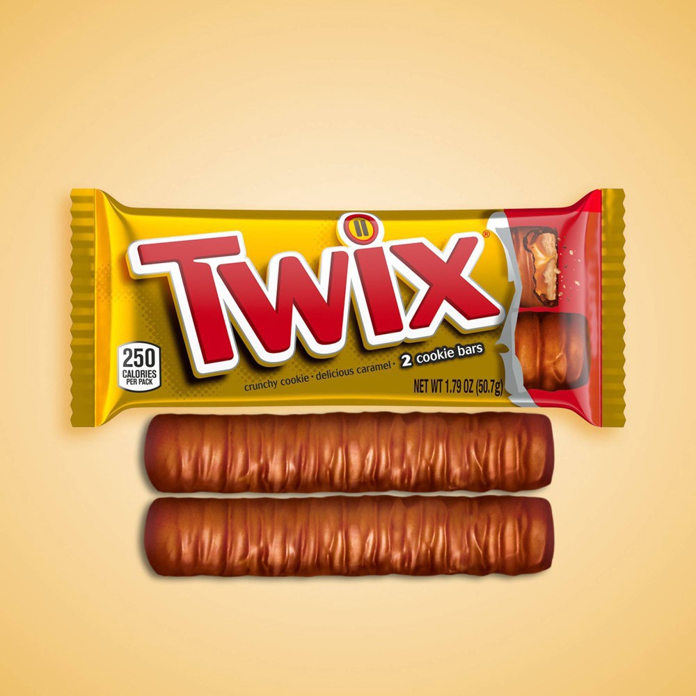 slide 2 of 11, Twix Caramel Full Size Caramel Cookie Chocolate Candy Bar - 1.79oz, 1.79 oz