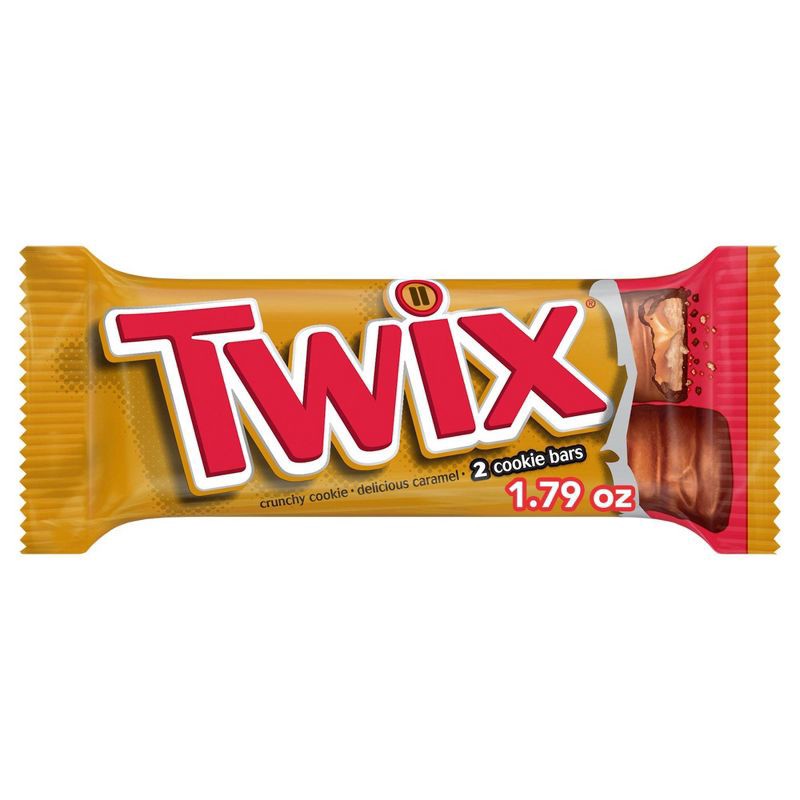 slide 1 of 11, Twix Caramel Full Size Caramel Cookie Chocolate Candy Bar - 1.79oz, 1.79 oz