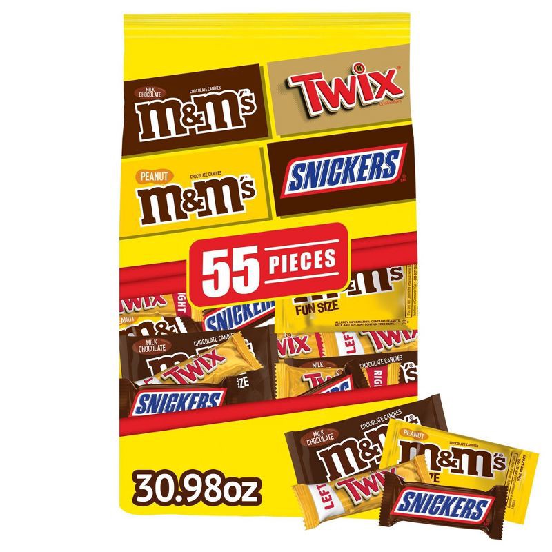 slide 1 of 9, Mars Fun Size Chocolate Favorites Variety Pack - 30.98oz, 30.98 oz
