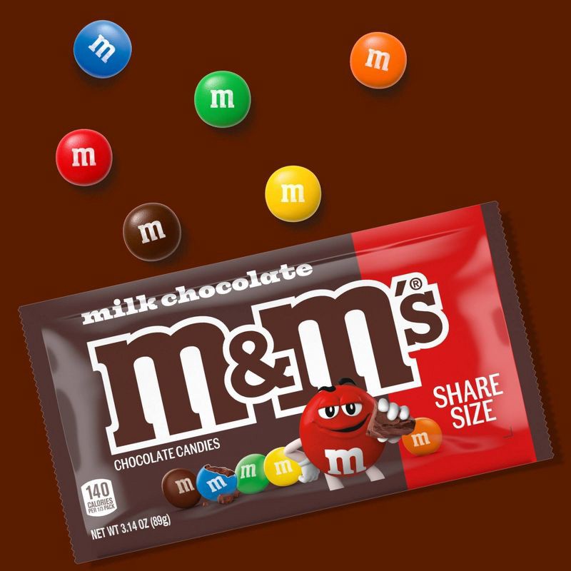 slide 7 of 9, M&M's Milk Chocolates King Size Candy Bag - 3.14oz, 3.14 oz