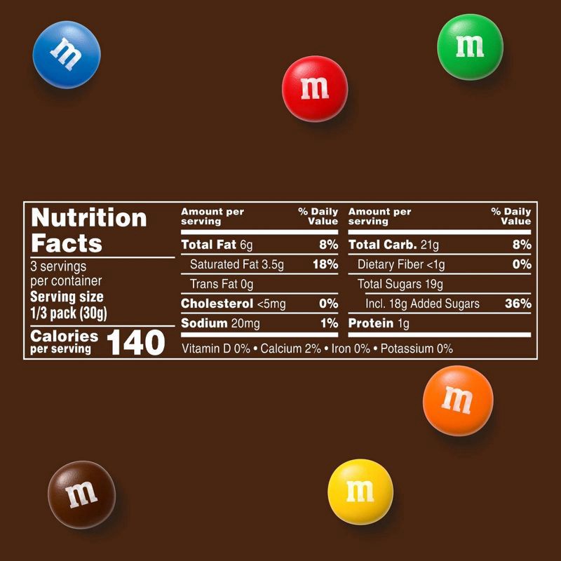 slide 8 of 9, M&M's Milk Chocolates King Size Candy Bag - 3.14oz, 3.14 oz