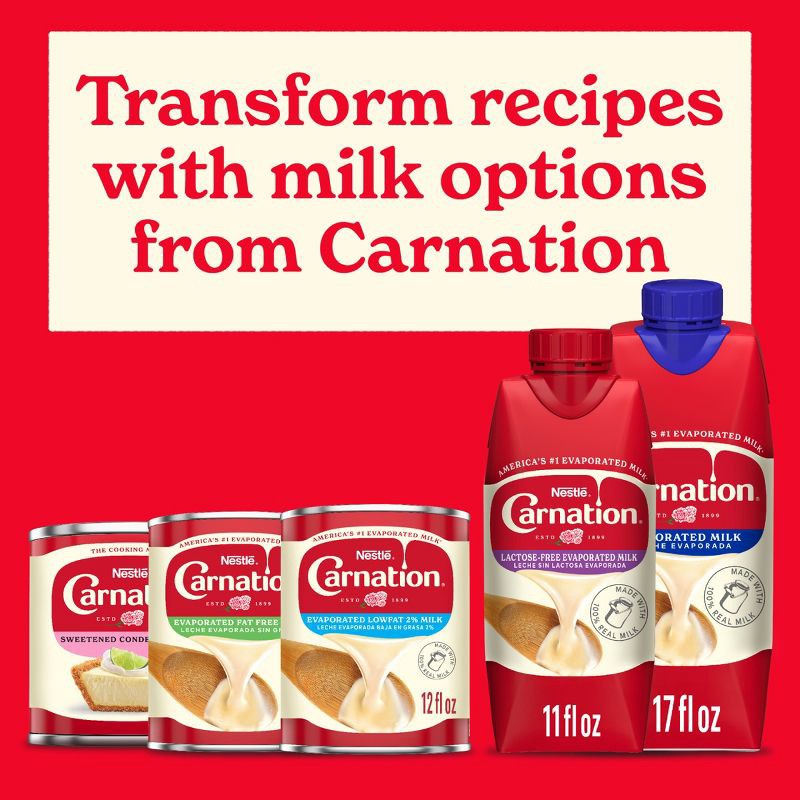 slide 4 of 7, Nestle Carnation Low Fat 2% Evaporated Milk for Pumpkin Pie and Cooking - 12 fl oz, 12 fl oz