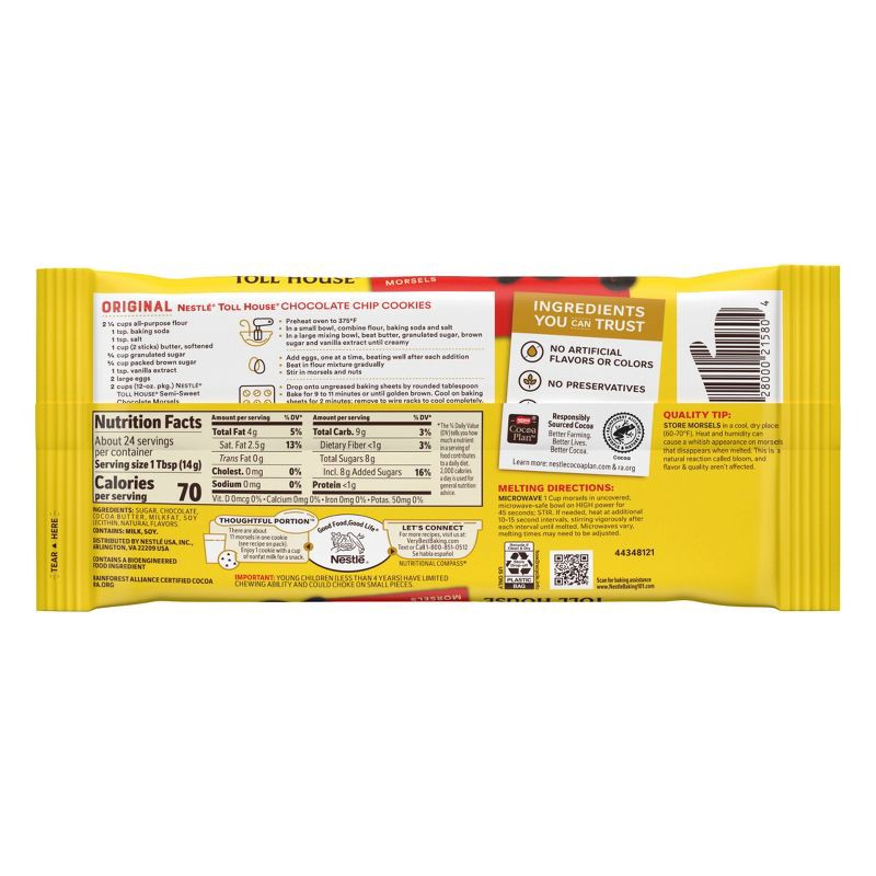 slide 2 of 13, Nestle Toll House Semi-Sweet Chocolate Chips for Cookie Baking - 12oz, 12 oz