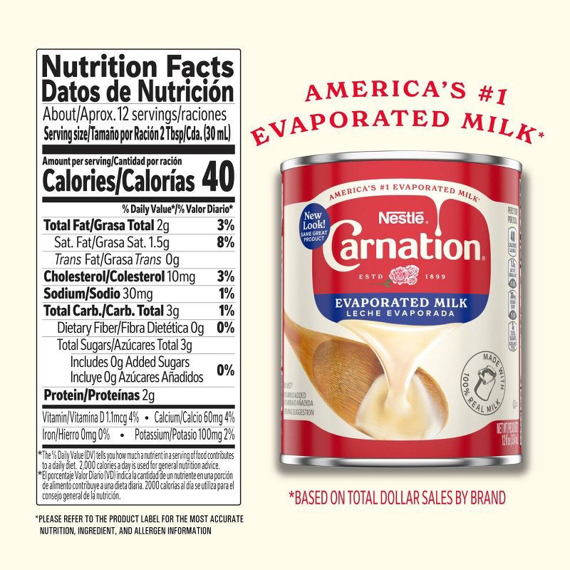 slide 2 of 8, Carnation Evaporated Milk for Pumpkin Pie and Cooking - 12 fl oz, 12 fl oz