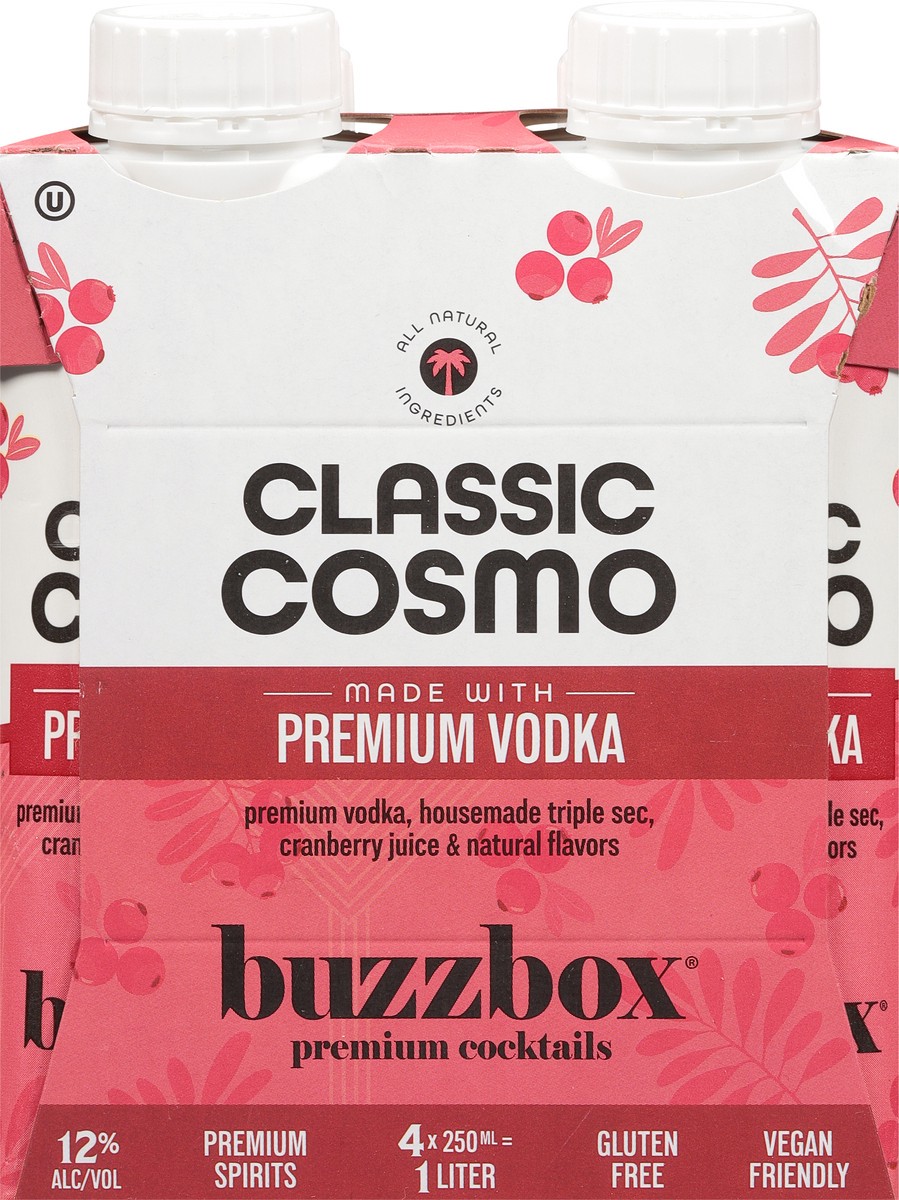 slide 3 of 11, Buzzbox Premium Classic Cosmo Cocktails Carton 4 - 250 ml Cartons, 250 ml