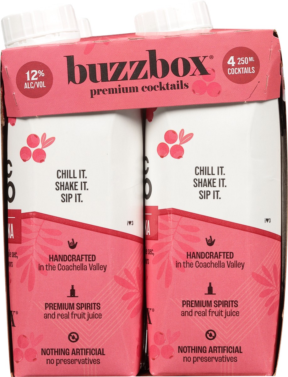slide 2 of 11, Buzzbox Premium Classic Cosmo Cocktails Carton 4 - 250 ml Cartons, 250 ml