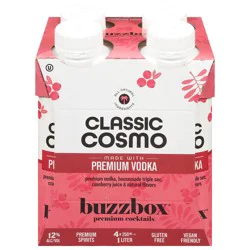 Buzzbox Premium Classic Cosmo Cocktails - 4 x 250 ml Cartons