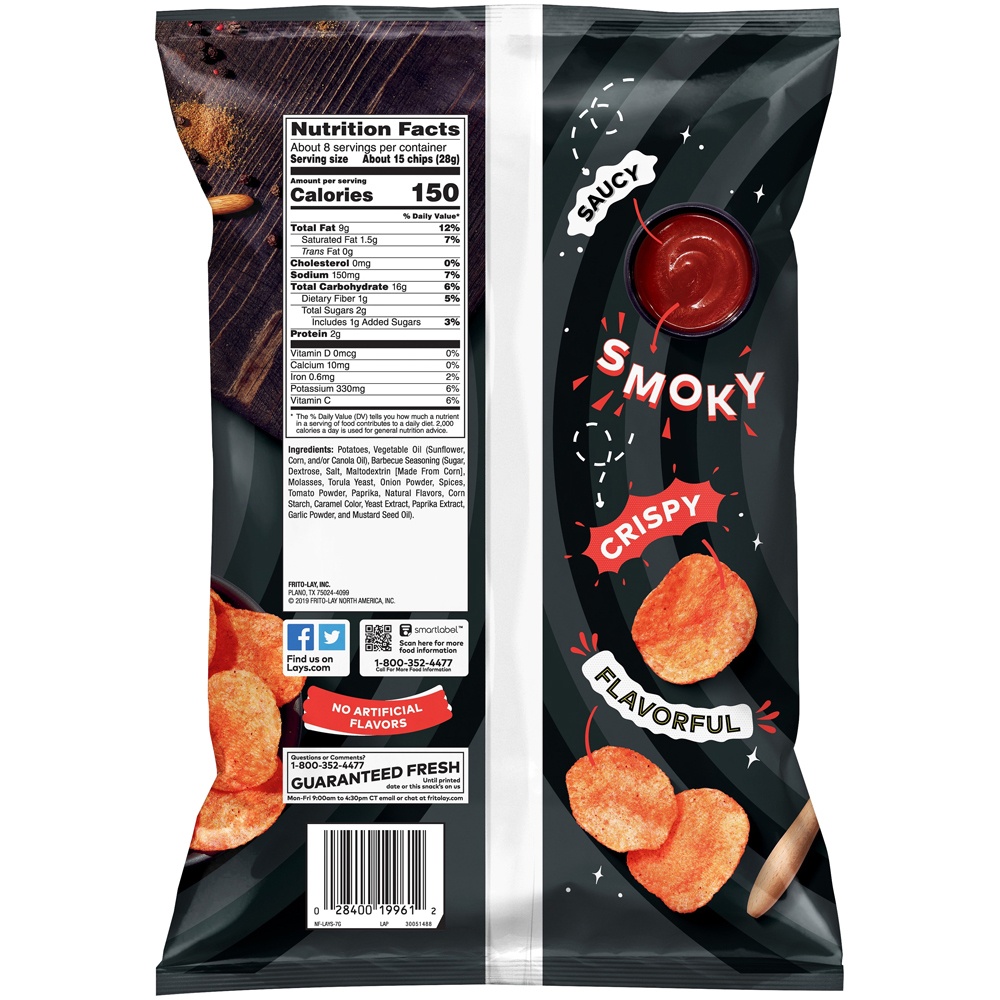 slide 4 of 4, Lay's Potato Chips Barbecue Flavored, 7.75 oz