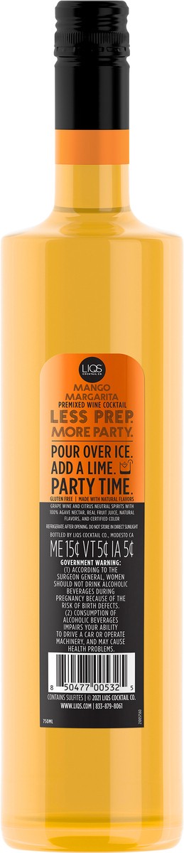 slide 2 of 4, LIQS Mango Margarita Ready to Drink Cocktail, 750 ml