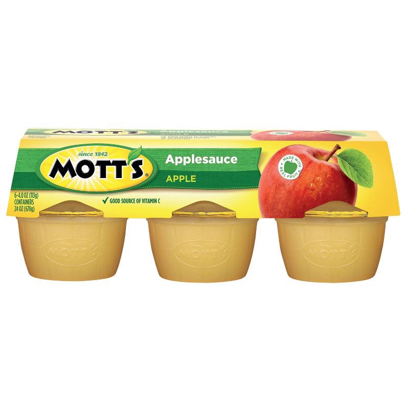 slide 2 of 11, Mott's Applesauce Cups - 24oz/6ct, 6 ct; 24 oz