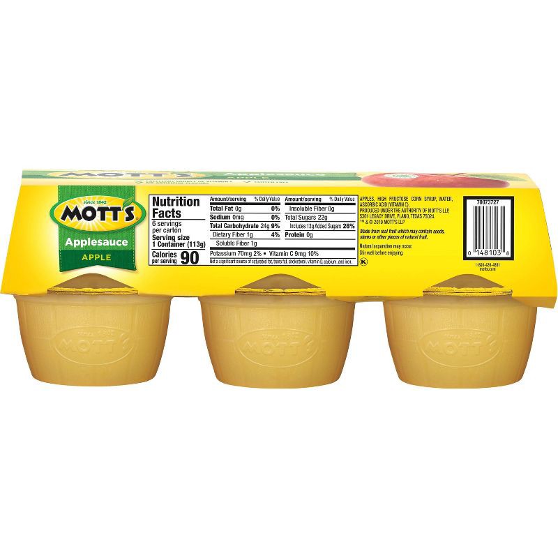 slide 6 of 11, Mott's Applesauce Cups - 24oz/6ct, 6 ct; 24 oz