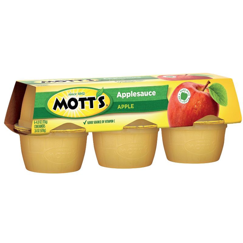 slide 8 of 11, Mott's Applesauce Cups - 24oz/6ct, 6 ct; 24 oz