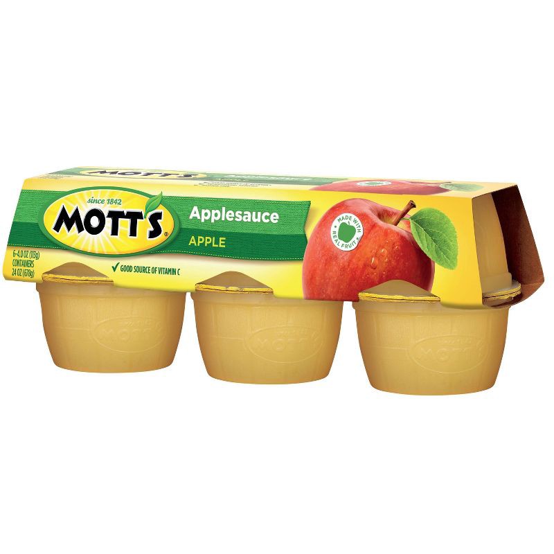 slide 9 of 11, Mott's Applesauce Cups - 24oz/6ct, 6 ct; 24 oz