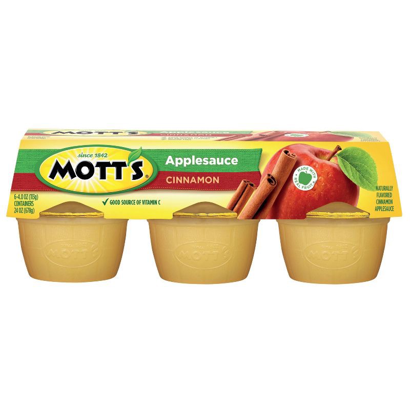 slide 2 of 12, Mott's Cinnamon Applesauce - 6ct/4oz Cups, 6 ct; 4 oz