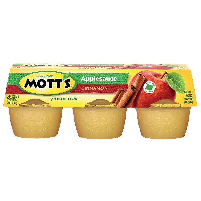 slide 2 of 12, Mott's Cinnamon Applesauce Cups - 24oz/6ct, 6 ct; 24 oz