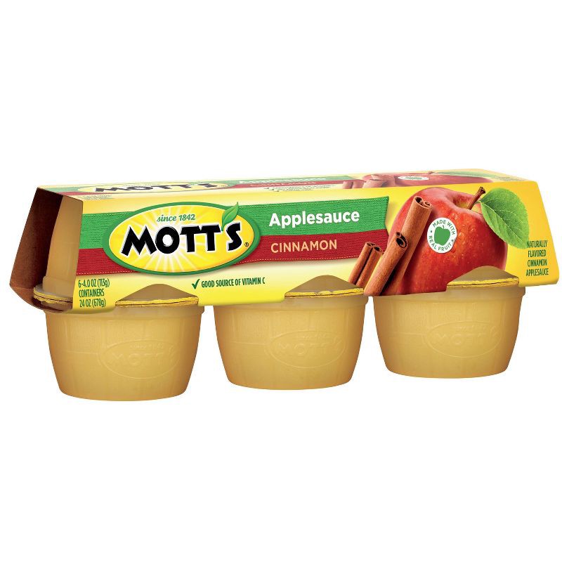 slide 8 of 12, Mott's Cinnamon Applesauce - 6ct/4oz Cups, 6 ct; 4 oz