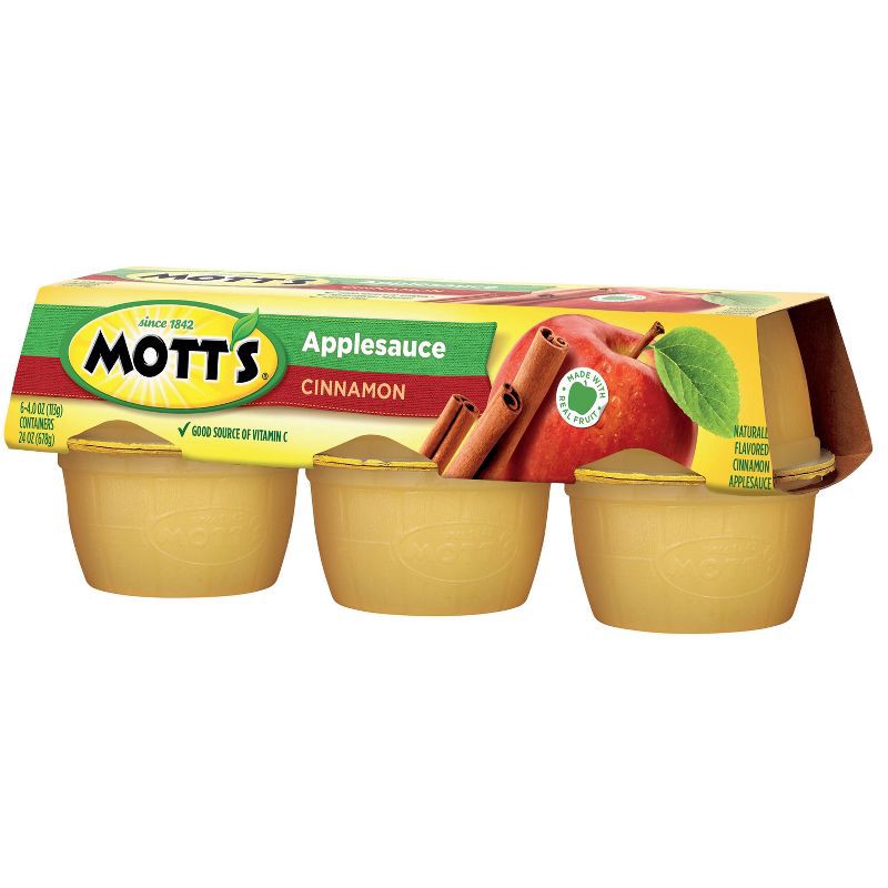 slide 9 of 12, Mott's Cinnamon Applesauce - 6ct/4oz Cups, 6 ct; 4 oz