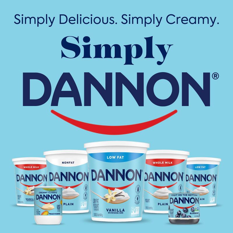 slide 12 of 12, Dannon Low Fat Non-GMO Project Verified Vanilla Yogurt - 32oz Tub, 32 oz