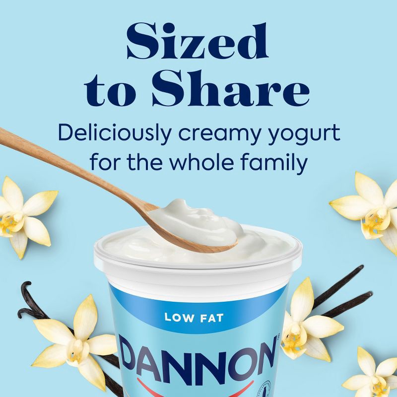 slide 10 of 12, Dannon Low Fat Non-GMO Project Verified Vanilla Yogurt - 32oz Tub, 32 oz