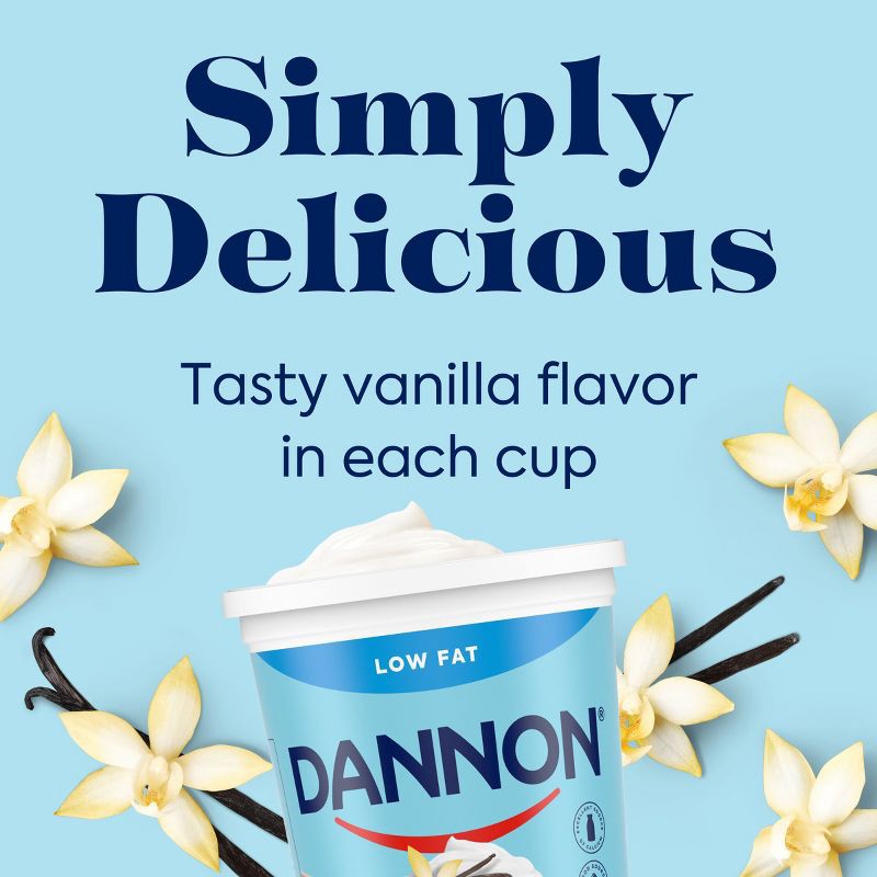 slide 11 of 12, Dannon Low Fat Non-GMO Project Verified Vanilla Yogurt - 32oz Tub, 32 oz