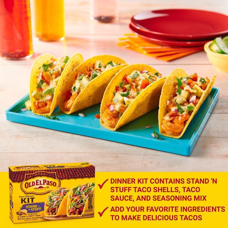 slide 3 of 9, Old El Paso Stand 'n Stuff Taco Dinner Kit - 8.8oz, 8.8 oz