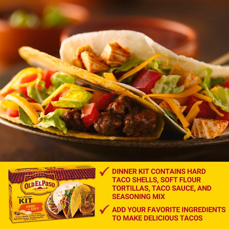 slide 3 of 12, Old El Paso Hard & Soft Shell Taco Dinner Kit - 11.4oz, 11.4 oz