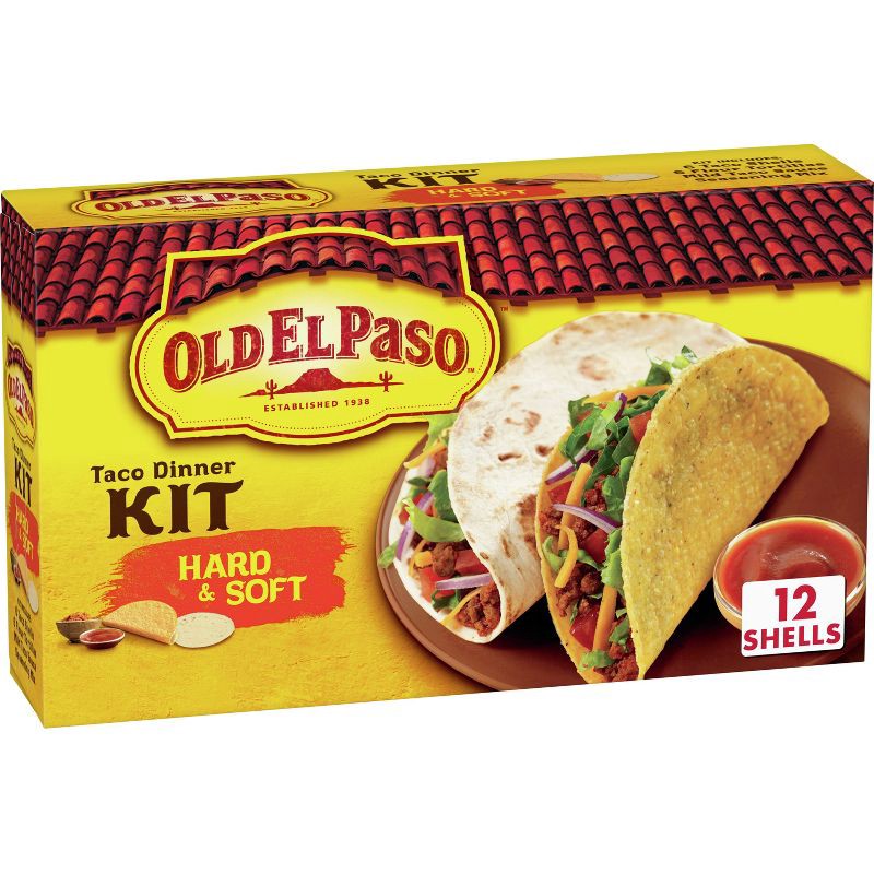 slide 1 of 12, Old El Paso Hard & Soft Shell Taco Dinner Kit - 11.4oz, 11.4 oz