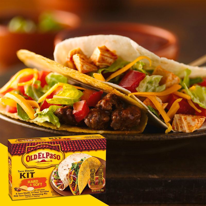 slide 11 of 12, Old El Paso Hard & Soft Shell Taco Dinner Kit - 11.4oz, 11.4 oz