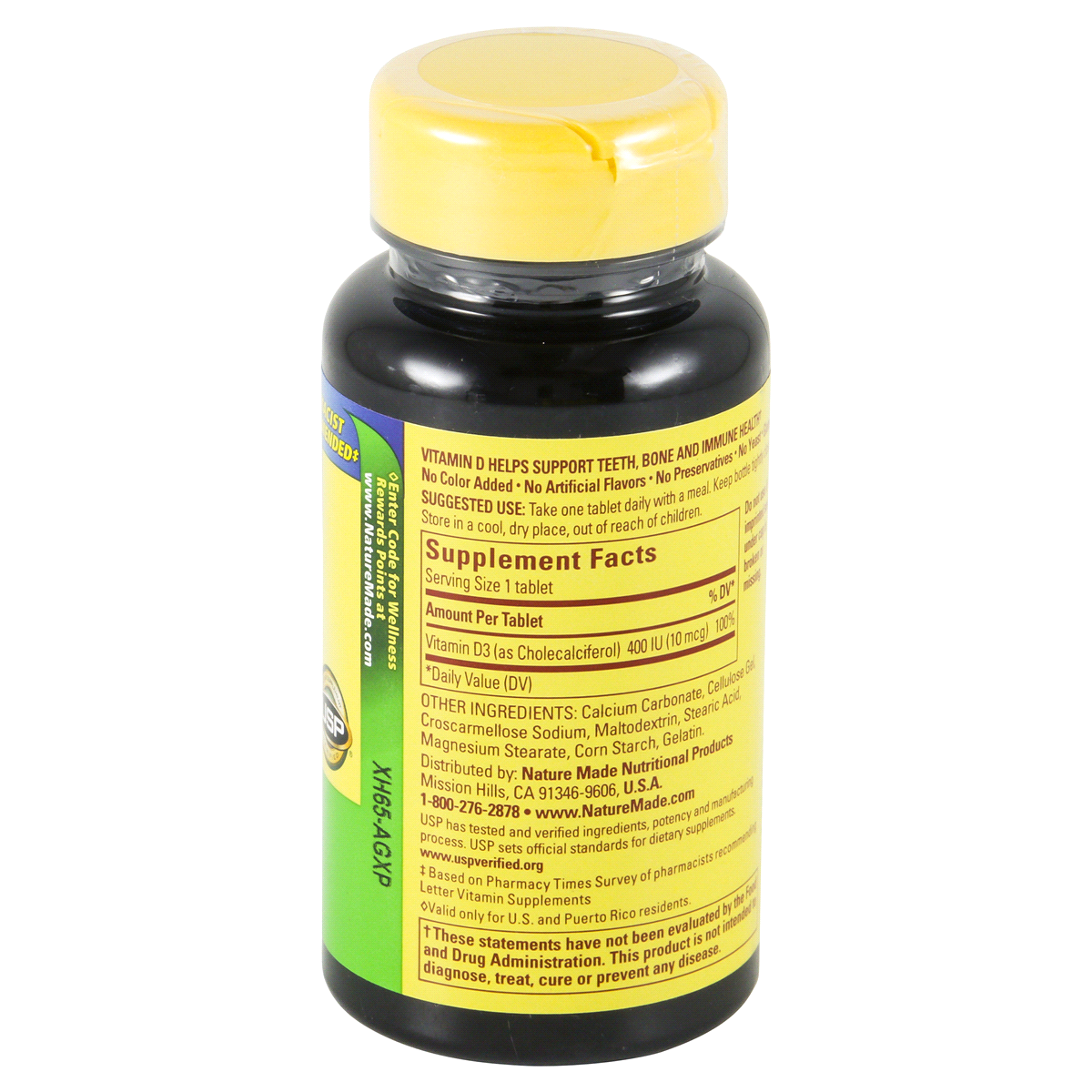 slide 3 of 4, Nature Made Vitamin D3 400 IU Tablet, 100 ct