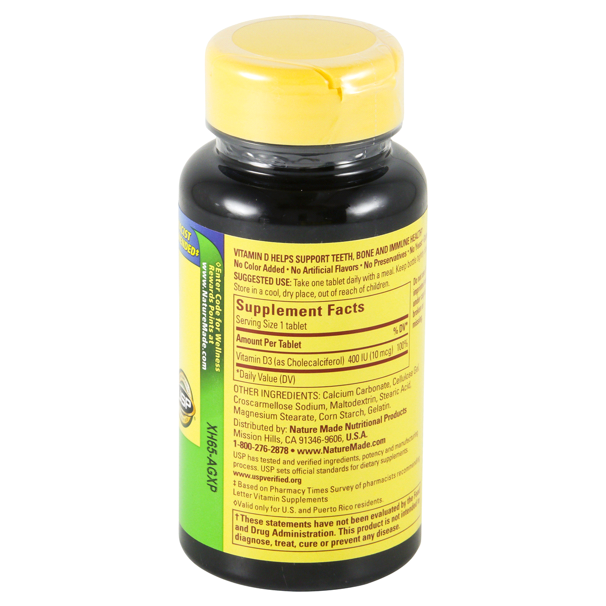 slide 2 of 4, Nature Made Vitamin D3 400 IU Tablet, 100 ct