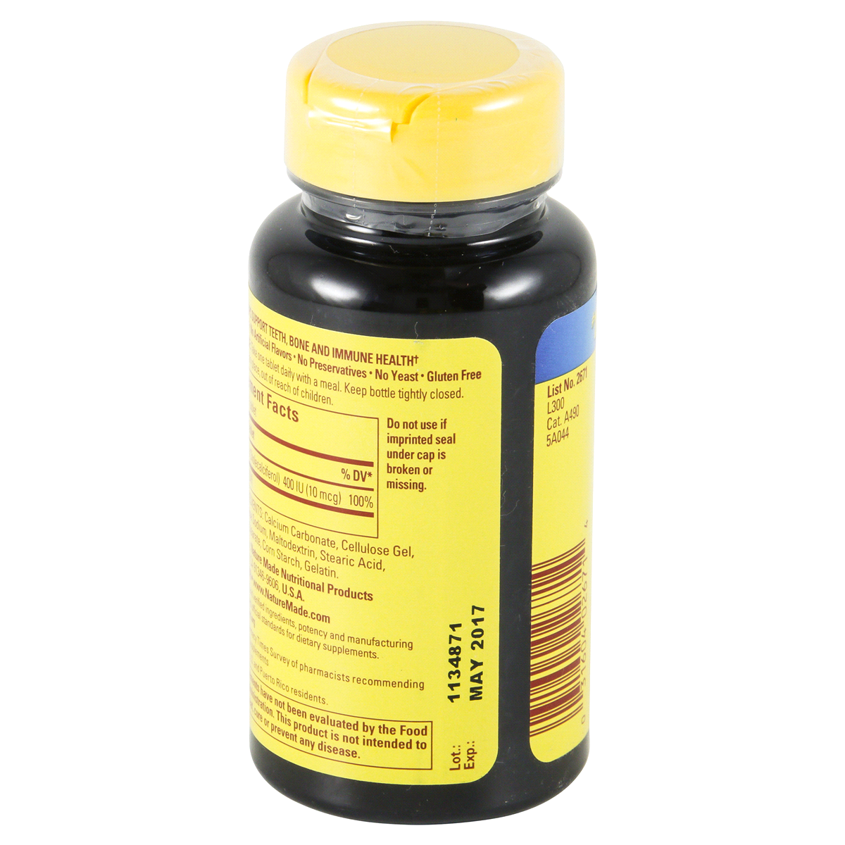 slide 4 of 4, Nature Made Vitamin D3 400 IU Tablet, 100 ct