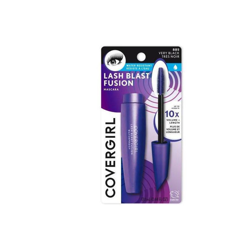 slide 1 of 8, COVERGIRL LashBlast Fusion Waterproof Mascara - 885 Very Black - 0.44oz, 0.44 oz