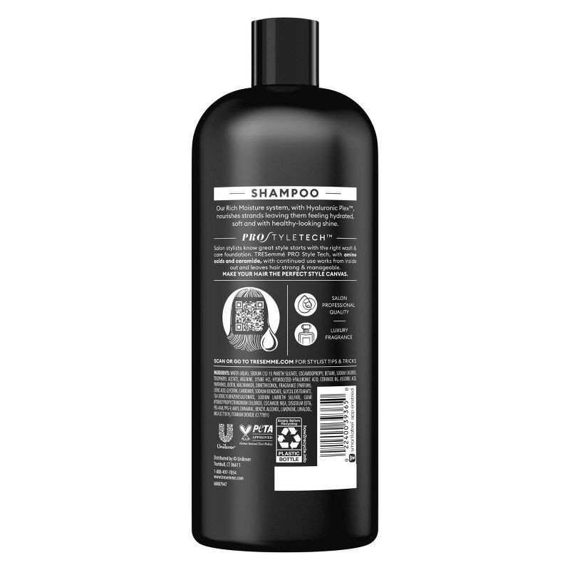 slide 3 of 7, Tresemme Rich Moisture Hydrating Shampoo for Dry Hair with Vitamin E - 28 fl oz, 28 fl oz