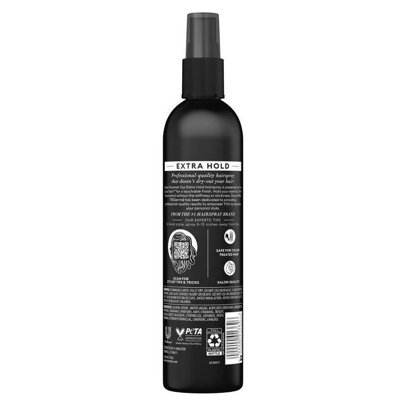 slide 3 of 7, Tresemme Extra Hold Hairspray for 24-Hour Frizz Control - 10 fl oz, 10 fl oz