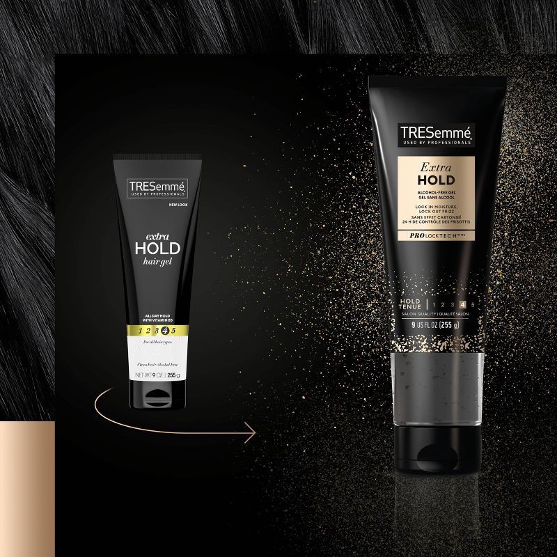 slide 4 of 6, Tresemme Extra Hold Alcohol-Free Hair Gel for 24-Hour Frizz Control - 9oz, 9 oz