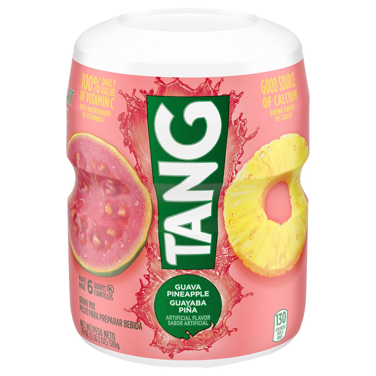 slide 1 of 6, Tang Guava Pineapple Artificially Flavored Powdered Soft Drink Mix, 18 oz Canister, 18 oz