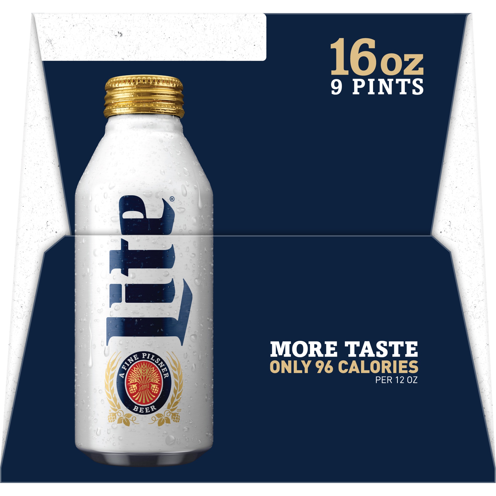 slide 5 of 6, Miller Lite Beer A Fine Pilsner Aluminum Pints, 9 ct; 16 fl oz