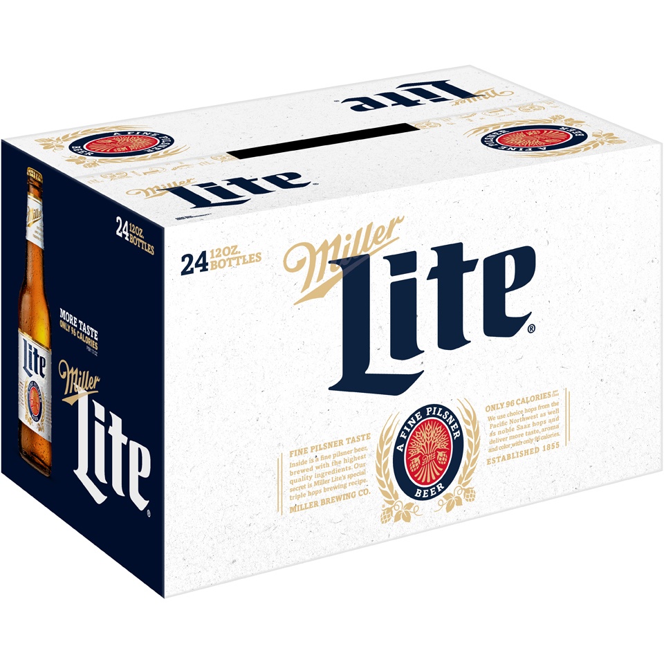 slide 4 of 6, Miller Lite Beer - 24pk/12 fl oz Bottles, 12 fl oz