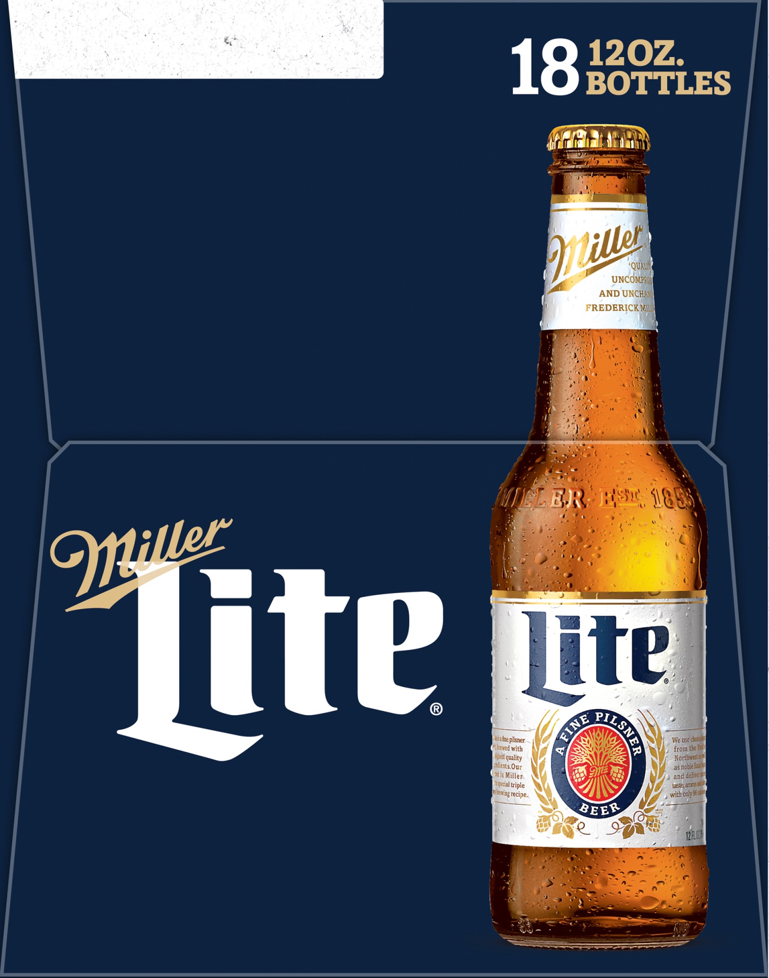 slide 4 of 6, MILLER Beer, 18 ct; 12 fl oz