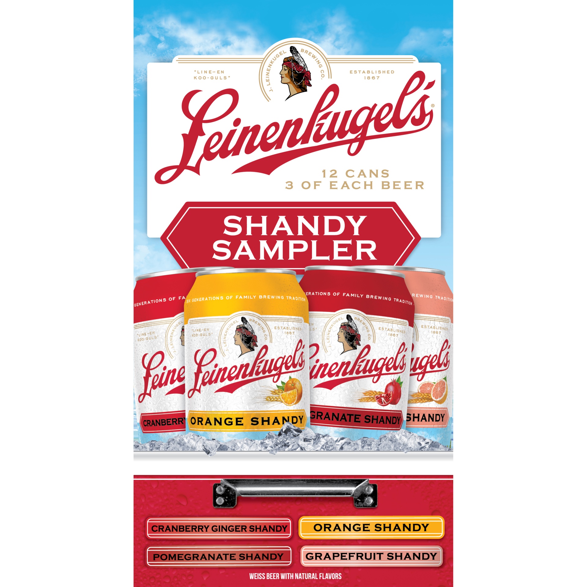 slide 4 of 6, Leinenkugel's Seasonal Shandy Sampler Beer, 12 ct; 12 oz