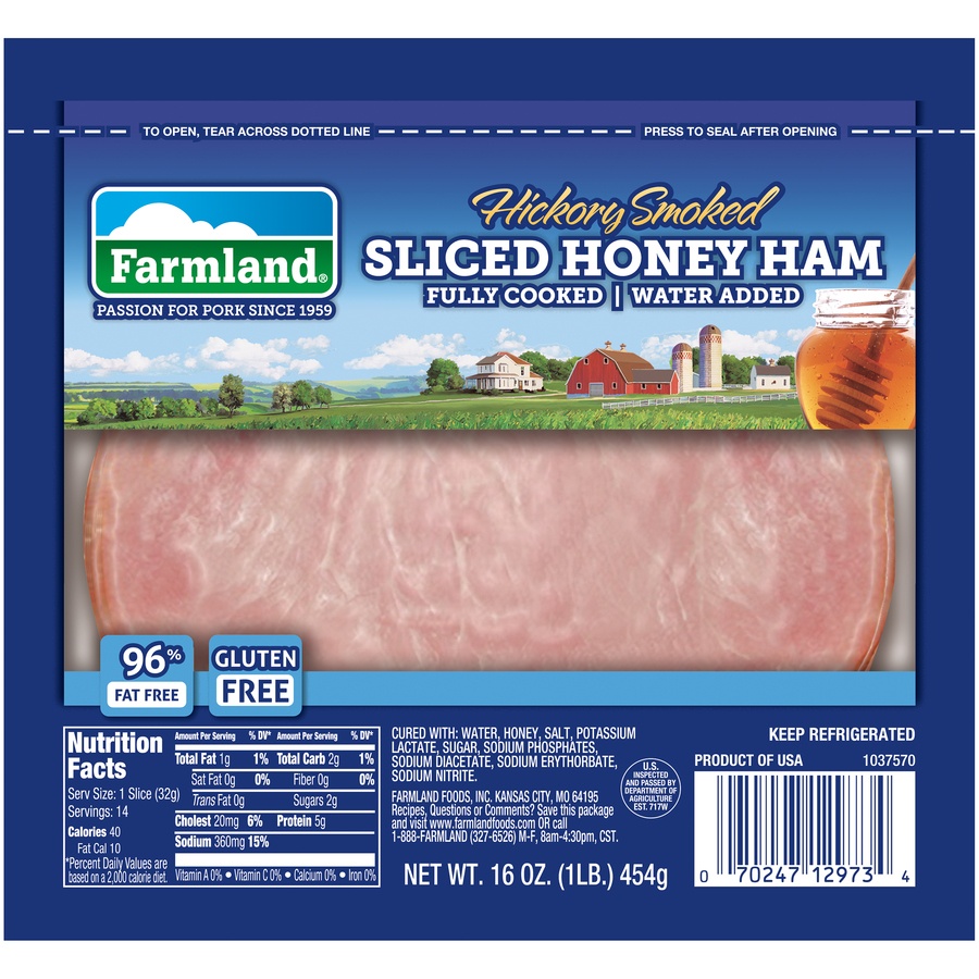 slide 1 of 6, Farmland Special Select Hickory Smoked Honey Ham, 16 oz