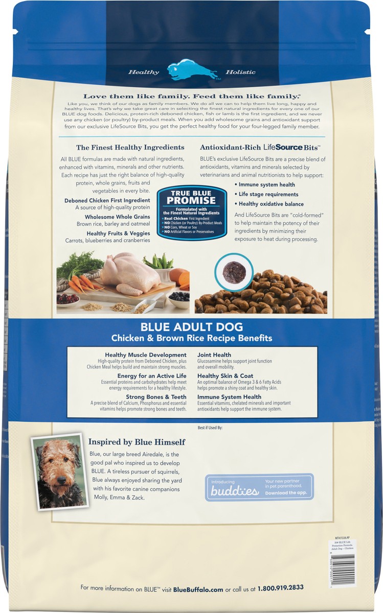 slide 7 of 8, Blue Buffalo Life Protection Formula Natural Adult Dry Dog Food, Chicken and Brown Rice 30-lb, 30 lb